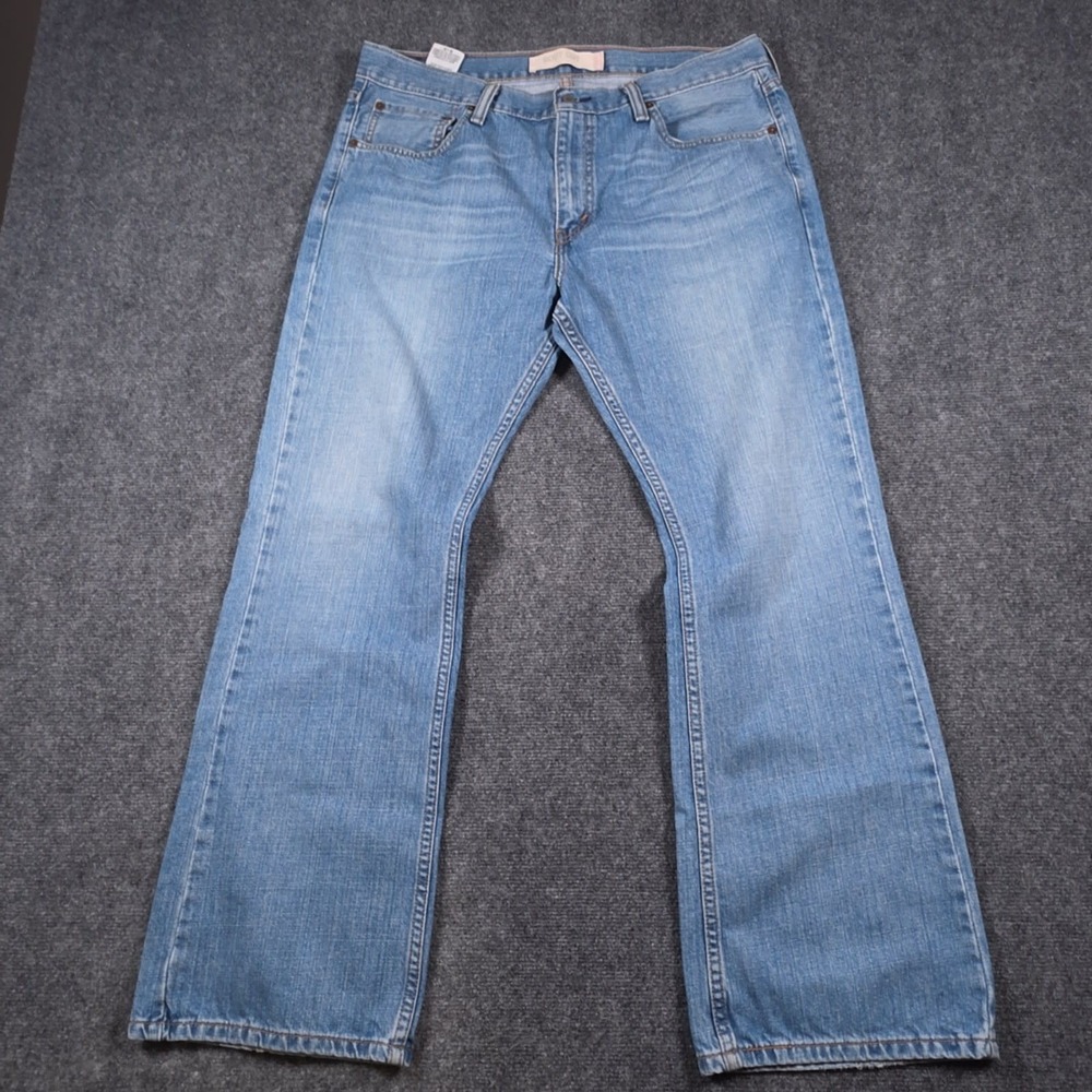 VTG Levis 527 Boot Cut Jeans Mens 36x30 Blue Y2K Whiskered Denim Rodeo